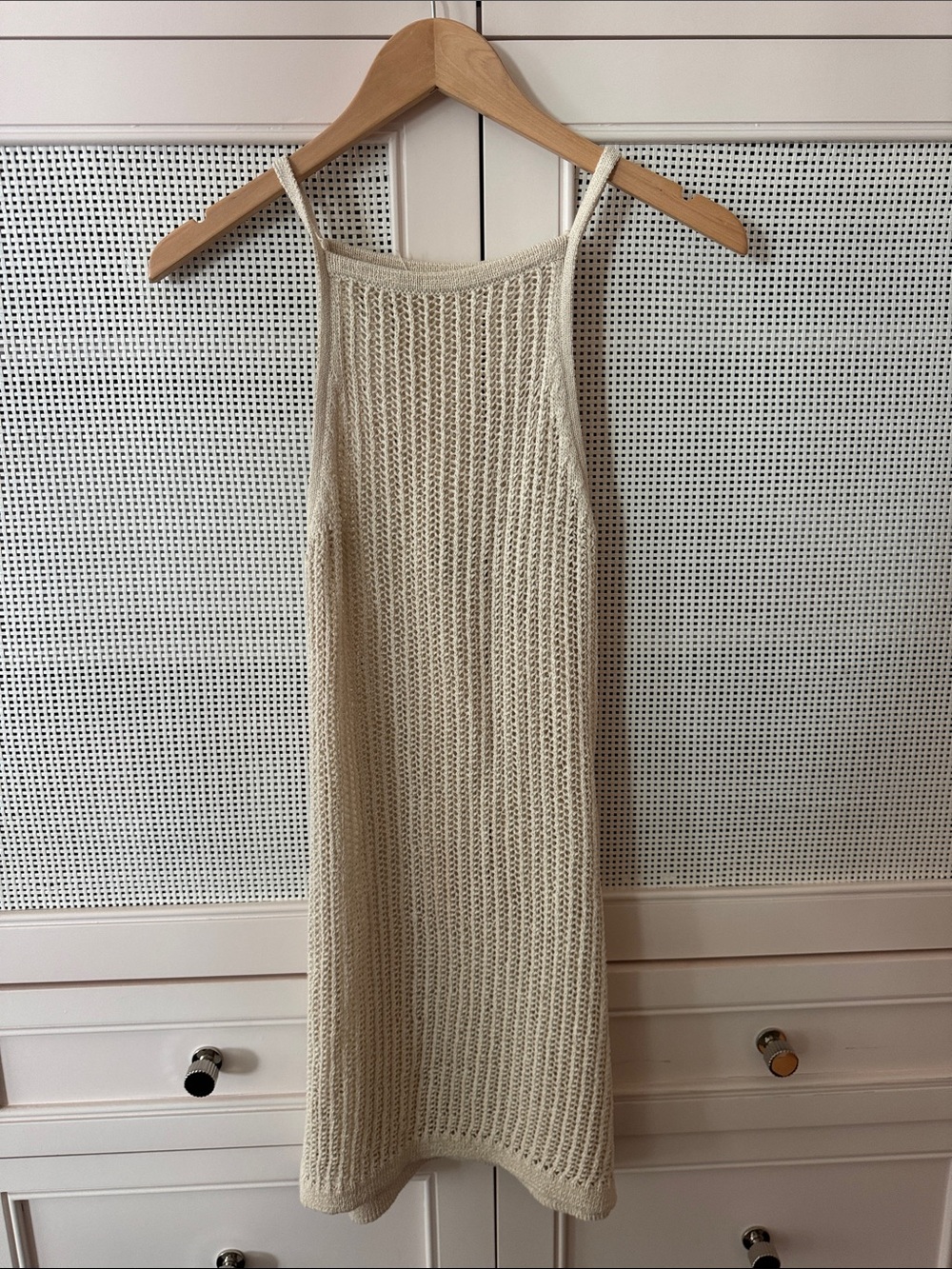Cult Gaia Cream Knit Tank Dress - Lightweight Summer Dress